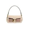 Tabby 26 C Schnallenklappenverschluss Colorblock Leder Umhängetasche Damen Umhängetasche Elfenbein 76105-B4SB7