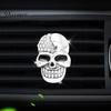 Auto Fragrance Tablets Halloween Car Vent Clip Air Fresheners Clip, Half Faux Diamond Skeleton Decorative Diffuser, Scent Aromatherapy for AC Outlet,