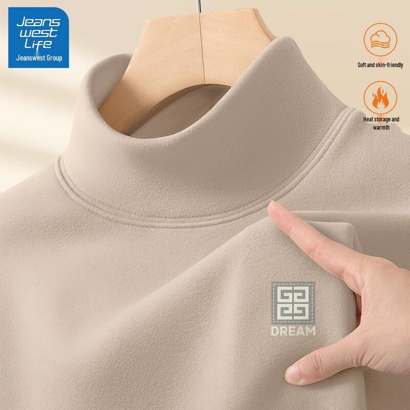 JEANSWEST LIFE Men s Thermal Mock Neck Long-Sleeve T-Shirt 2XL