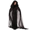 Halloween costume black cape ghost bride vampire bad witch