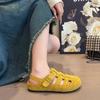 Hot-selling Sandals Versatile Baotou Fashion Sandals Women's Summer Hollow Woven Fish Bone Roman Shoes  New Birken Shoes