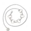 Adjustable Thin Metal Waist Chain Women Heart Pendant Body Chain Girls Daily Office Wear Decor Accessory
