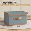 Oxford Cloth Collapsible Clothes Storage Bin With Lid For Bedroom Organizer