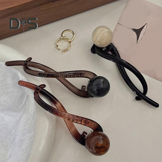 1/3Pcs Women Banana Clip Set Non-Slip Twist Faux Pearl Hair Clips Vintage French Ponytail Buckle Clip Hair Accessories