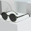 Fashion TR90 Round Big Frame Myopia Optical Prescription Gray Sunglasses For Women Men Driving Fishing Retro Sunglasses 0 To-6.0