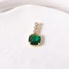 Copper-Plated Emerald Diamond Pendant Necklace for Women