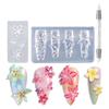 3er-Pack Professionelle Nail Art Formen Blumenform Kleine Zubehörform Nägel Dekorative Formen für Maniküre Dekorationen
