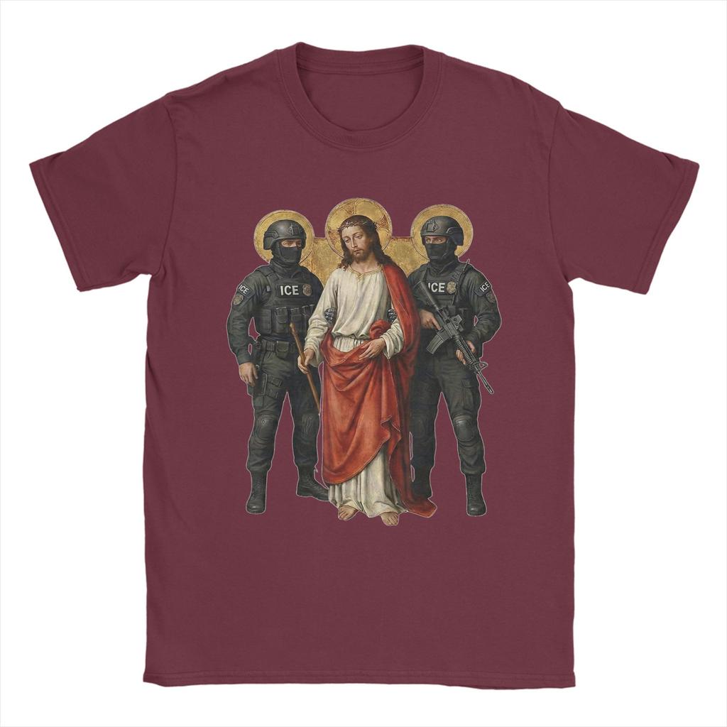 Ice Jesus TShirt Summer Hip Hop TShirts Unisexs Cotton ONeck Plus Size 5XL Clothing ShortSleeved Vintage Tshirt