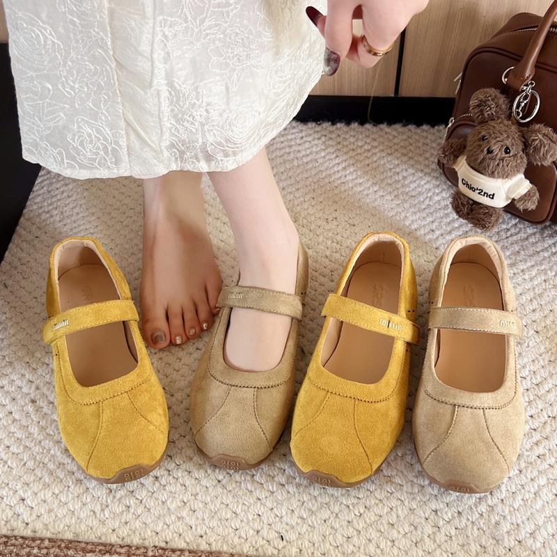 Flats Women Loafers Shoes Suede Ballet Shoes Woman Sneakers 2025 New Trend Sandals Summer Designer Mary Jane Zapatillas De Mujer
