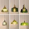 Nordic Retro Green Glass Chandelier – Perfect for Homestay, Bar, Restaurant, Bedside, Cafe, Balcony, Porch.