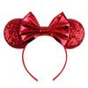 Silver Shinny Mouse Ears Headband For Girls Shinny Sequin Bow Hairband Festival Party Cosplay DIY Hair Accessories