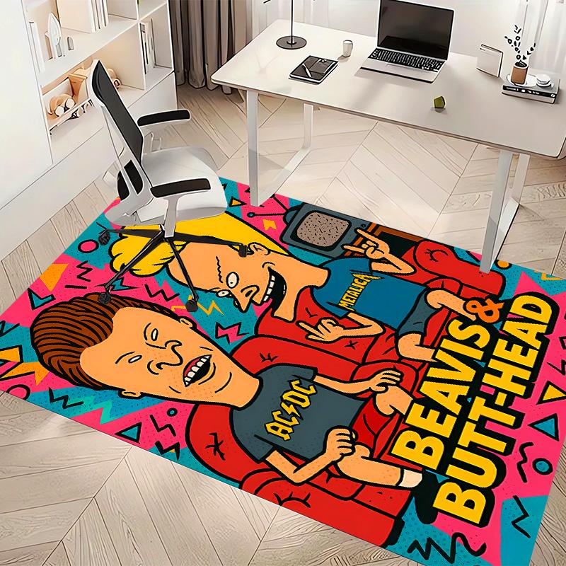 Funny B-Beavis and Butt-Head Printed Absorbent Washable Carpet, Non-Slip Bathroom Mats, Kitchen Rugs, Yoga Mat,Living Room Entrance, Camping Picnic Ru