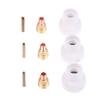 3Pcs Torches WP9 20 25 Stubby Collets Body Gas Lens Sets TIG Welding #16 1.6/2.4/3.2MM White Ceramic Nozzle Alumina Cup Kit