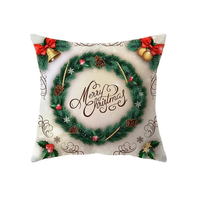 

Наволочки с рождественской тематикой Аксессуары для автомобиля Офис Санта-Клаус Гостиная Диван Домашние наволочки 40x40cm
