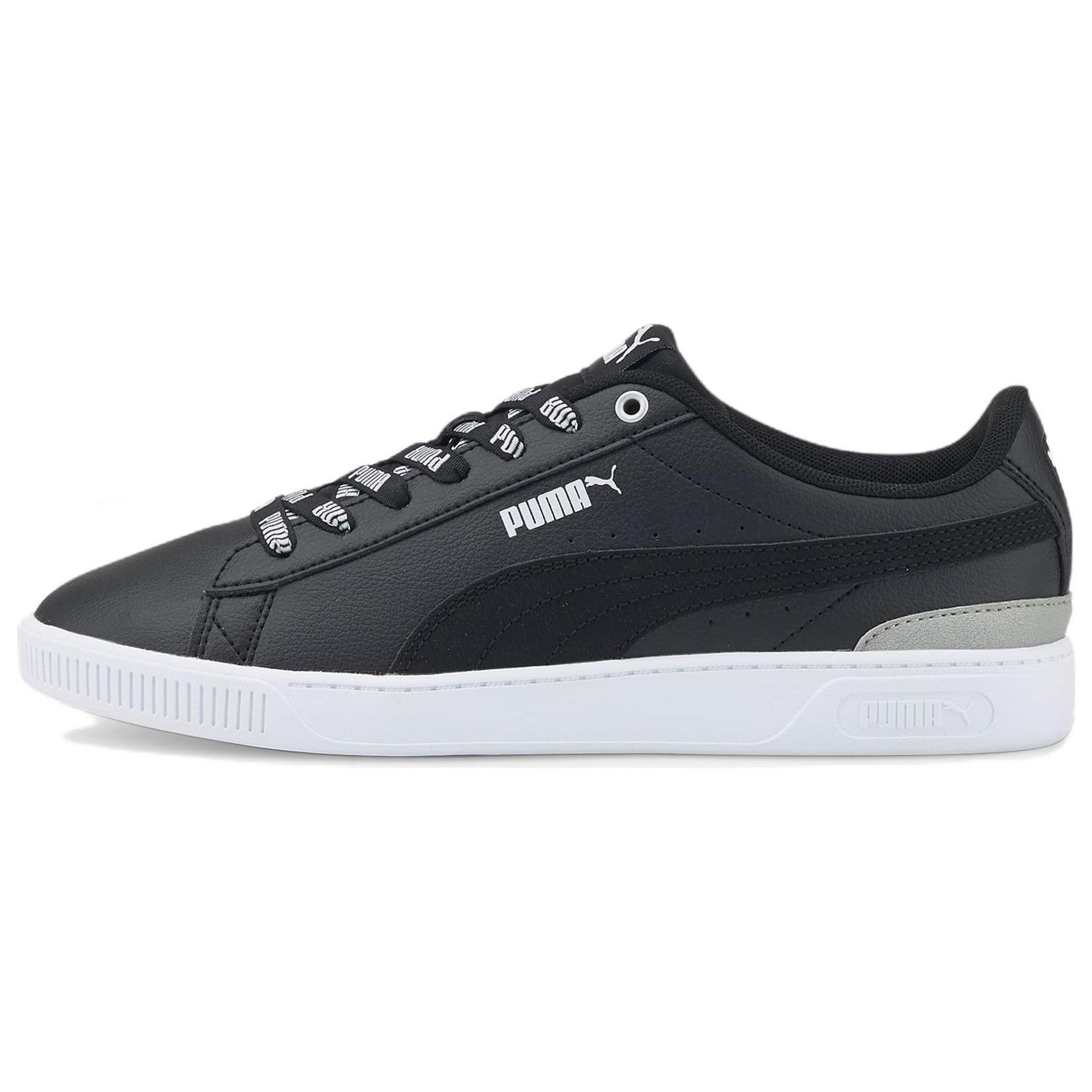 PUMA Vikky V3 Logomania Casual Skateboarding Shoes Black White Men s 383025-02 EU 35.5