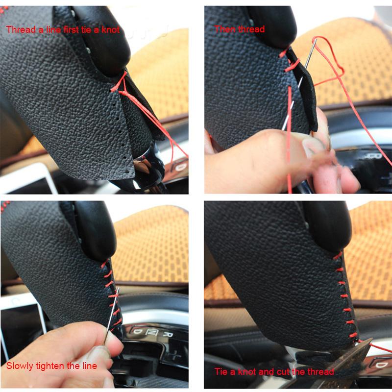 Car Gear Shift Knob Cover For Toyota Camry 70 Corolla    AT Leather Gearbox Handle Cover Shift Lever