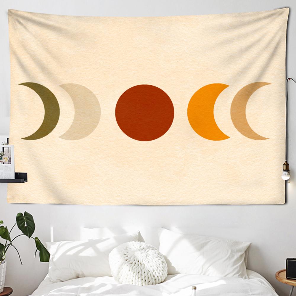 Modern abstract landscape mural crescent forest sunset mountain landscape wall tapestry home decoration tapestry