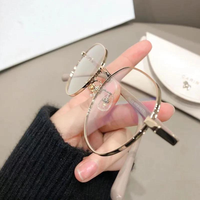 Stylish Anti-radiation Near Sight Glasses Multilateral Myopia Glasses for Women Small Frame Blue Light Blocking Eye Protection