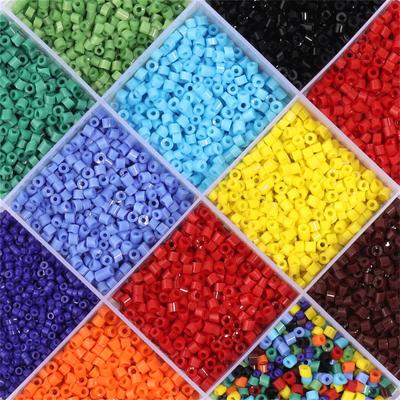 10g/lahev Jednobarevné skleněné rýžové korálky Průměr 3 mm Krátká tuba Barevné rýžové korálky Volné korálky Ruční ruční navlékání korálků Materiál