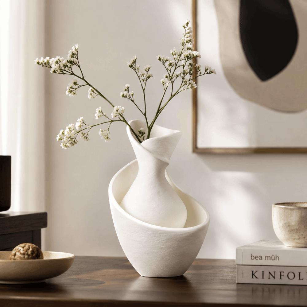 Unique Minimalist Vase Geometric Shaped Flower Arrangement Ornaments Light Luxury Vase Bedroom