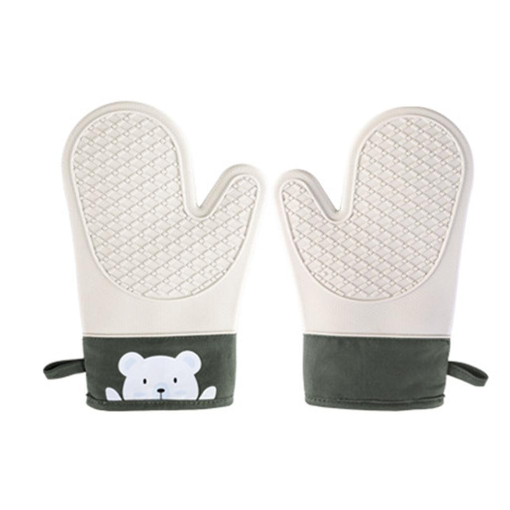 Silikon-Ofenhandschuhe, dicke Isolierung, rutschfeste Handschuhe, Mikrowellen-Verbrühschutz, Grill-Ofenhandschuhe, Topflappen, Küchen-Backwerkzeug