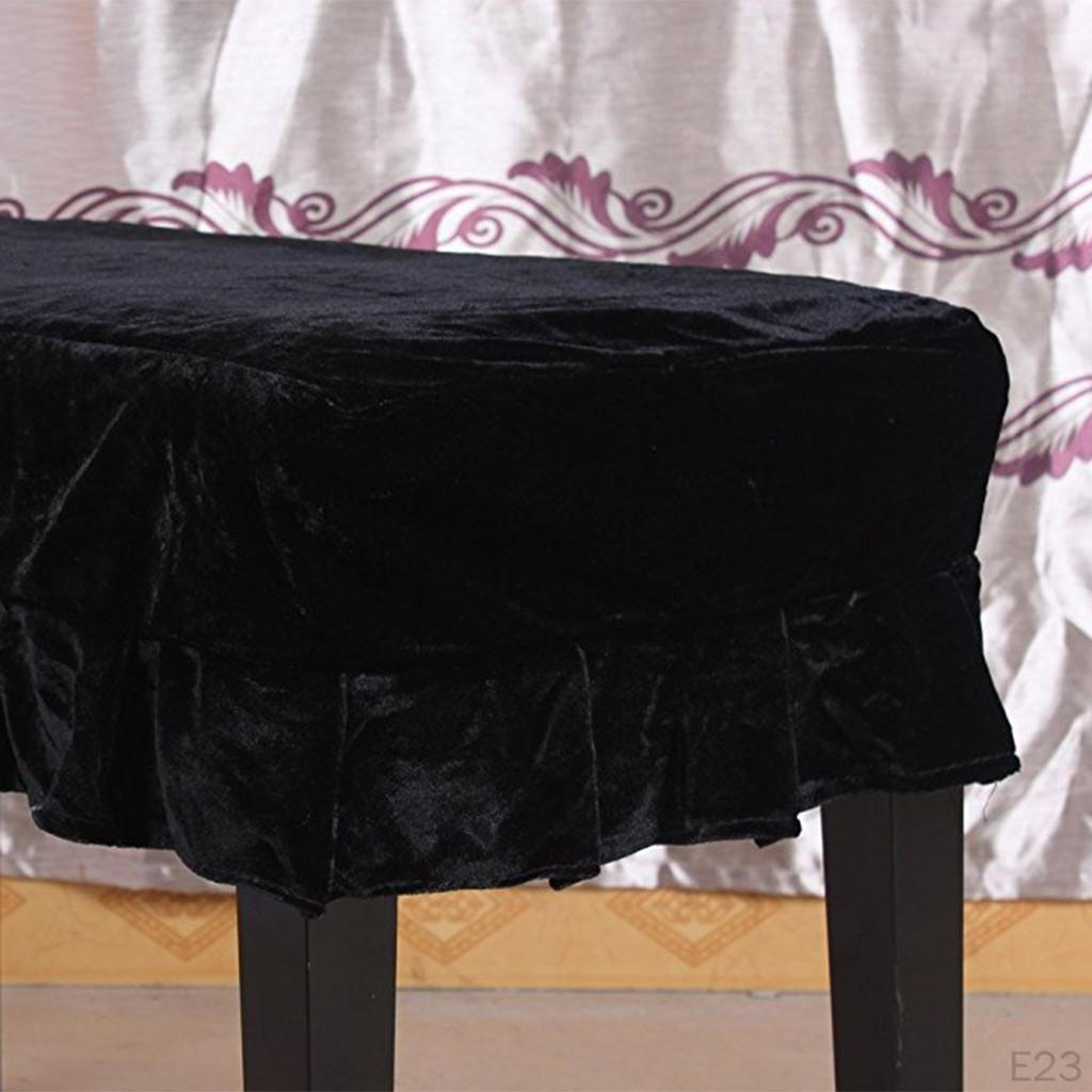 1-Seater / Premium Pleuche Piano Stool Cover Sleeve with Macrame Decorated VARIOUS COLORS