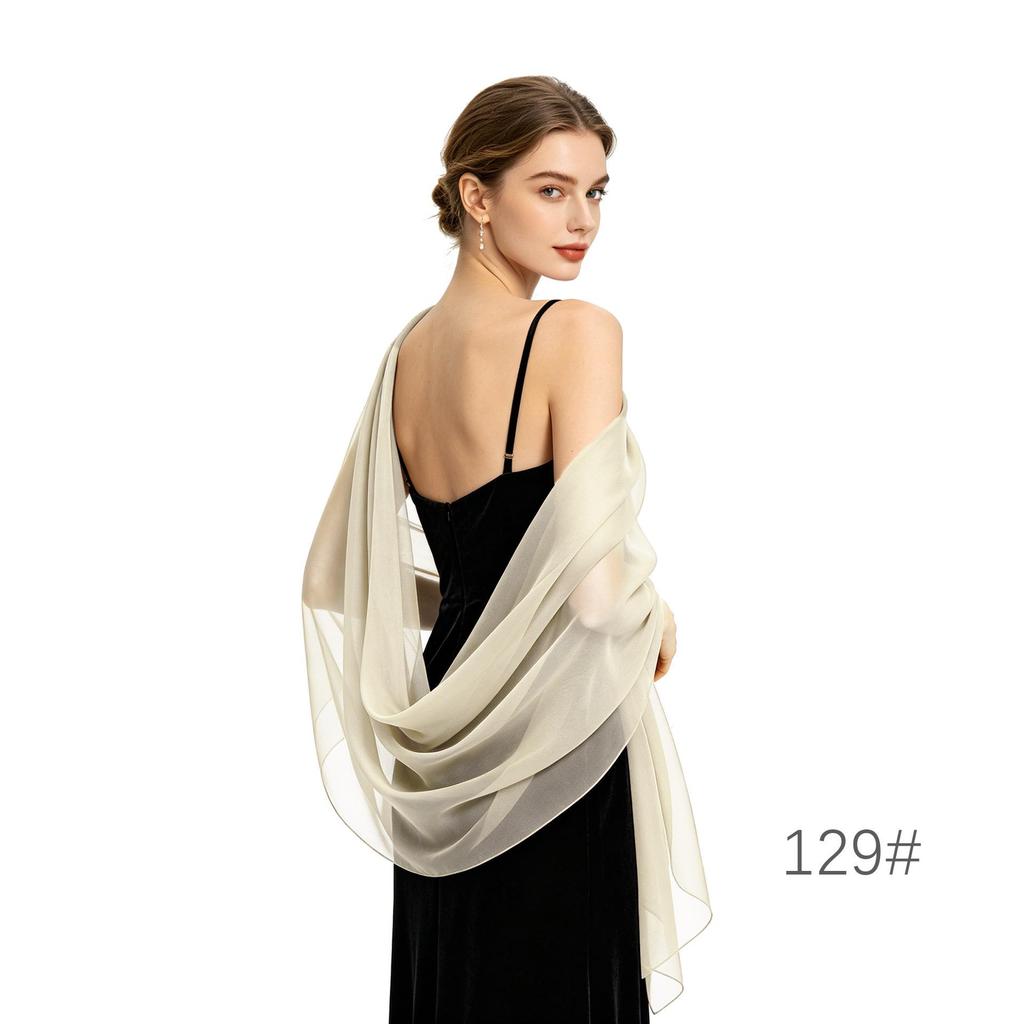 Elegant Chiffon Shawl for Evening Gowns, Bridesmaids, Weddings, Qipao & Parties