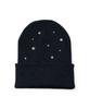 Bonseullipi Stardust Rib Knit Beanie (Charcoal)