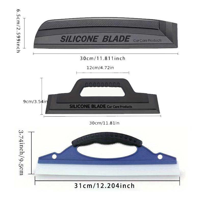 1PC Car Wash Wiper Glass Wiiper Traceless Windshield Soft Silicone Scraper Anti Slip Automotive Beauty Film Application Tools