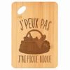 Cutting Board / Appetizer Tray - PLANETEE - Picnic 'I Can't' - Bamboo 30x20x1 Cm - Engraved, 24 Mm Hole