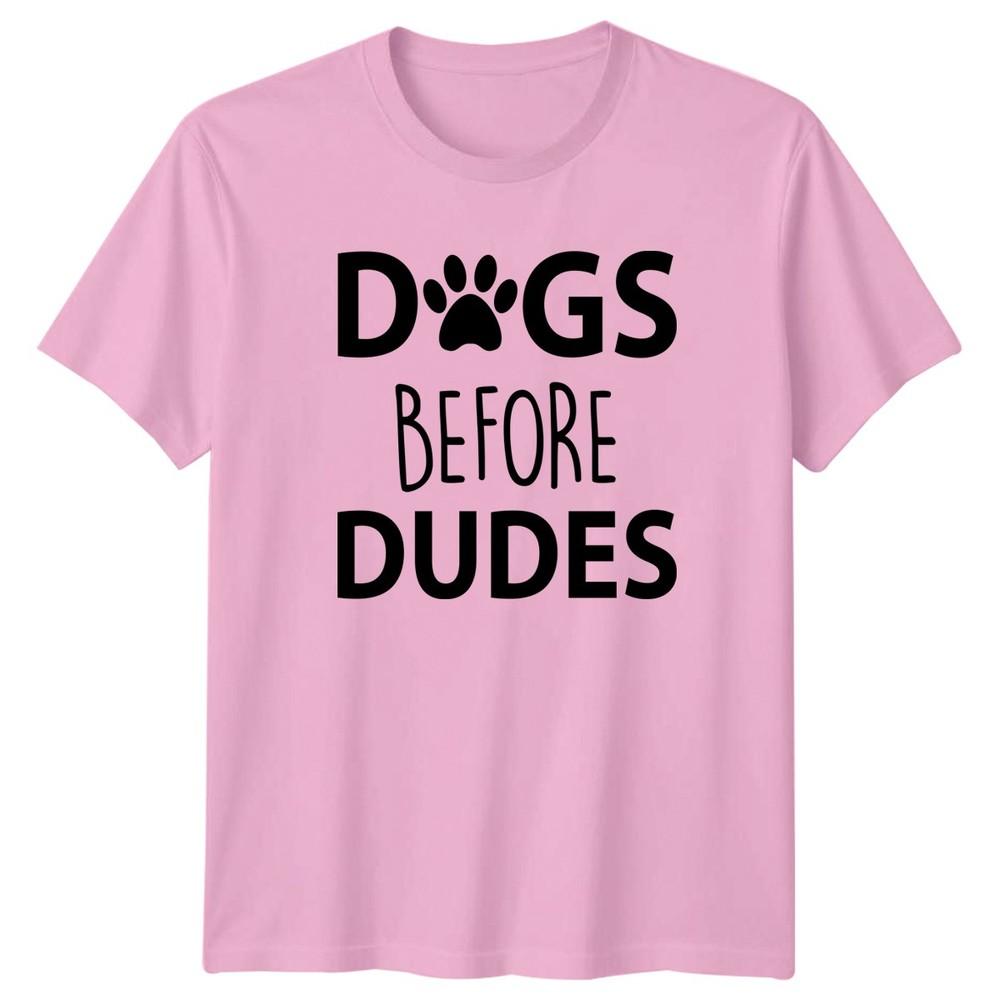 Dogs Before Dudes Dogs Animals Unisexs TShirt Unisexs Tee Graphic Top Pet Owner