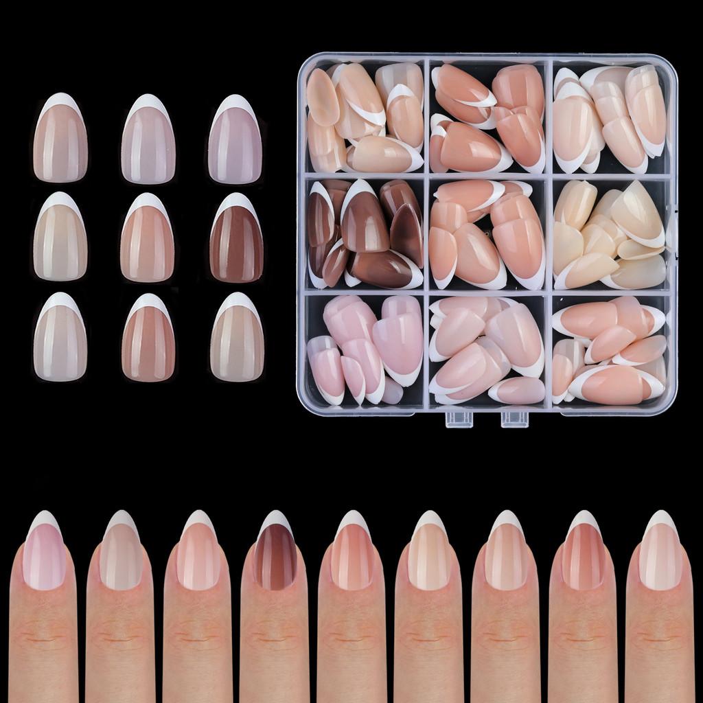

135Pcs/Box 3 In 1 French Press On Nails Mixed Color Fake Nail Pathes Quick Manicure DIY Design Tool