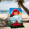 Customizable personalized beach towels Angry Birds game themed designs.Suitable for the beach, yoga, sports;ideal as beach accessories