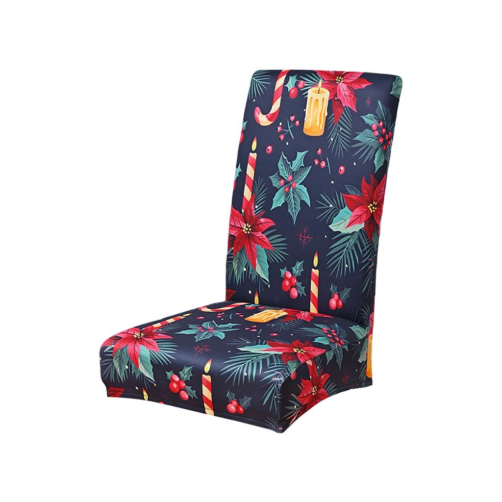 Noel Sandalye Kılıfları, Yüksek Esnek Çıkarılabilir Yıkanabilir Sandalye Koltuğu Koruyucu Kılıf Noel Dekorasyonu İçin Noel Temalı Dekor