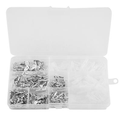 270PCS Male & Female Spade Terminal Wire Crimp Connectors Kit 2.8mm  4.8mm  6.3mm