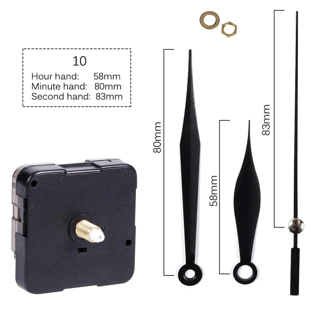 Quartz Clock Movement With Hand Mechanism Clock Repair Replacement Shaft Length 12mm (9/20 Inch) Thread Length 5mm(1/5 Inch)
