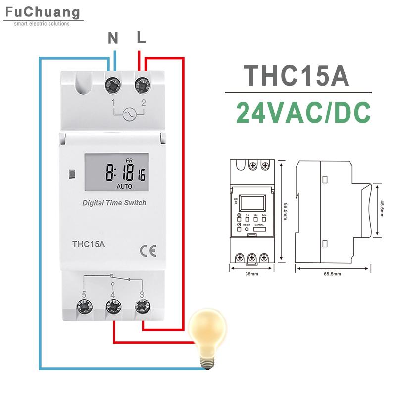 Weekly Programmable Din Rail Digital TIME SWITCH Relay Timer 28 On/off THC15A THC30A 220V 110V 24V 12V for Control Street Lamp