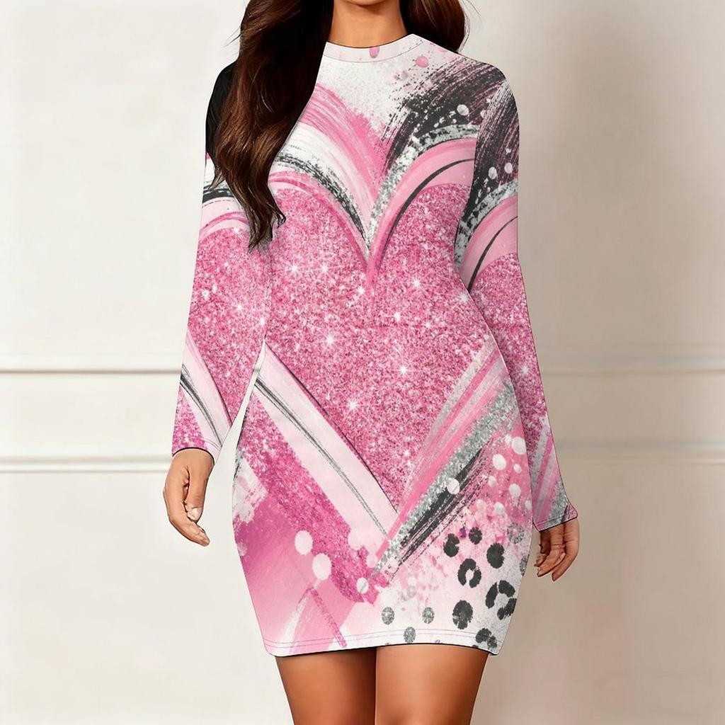 Womens Plus Size Long Sleeve Bodycon Midi Dress Slim Fit Soft Casual Party Evening Dress