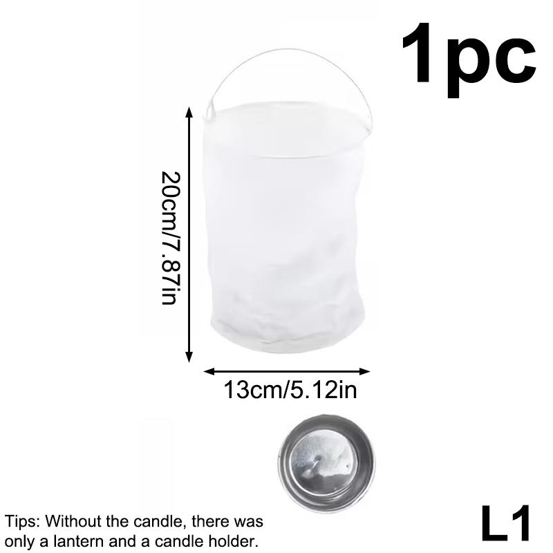 

1/2Pcs Portable White Paper Foldable Lanterns Diy With Candle Cups, Festival Lanterns Party Supplies Perfect For Yards, Outdoors