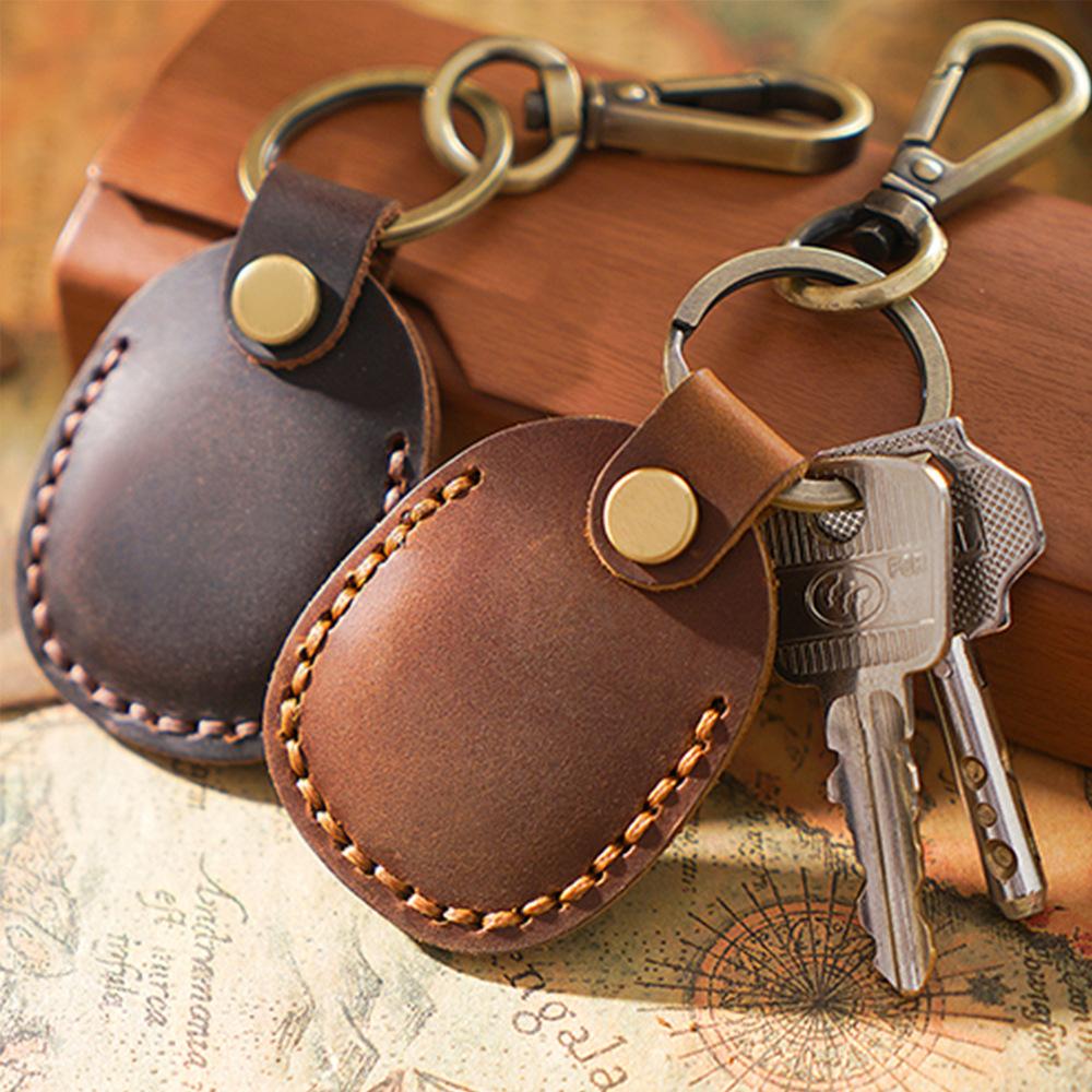 Genuine Leather Key Kits Handmade Universal Access Card Protective Case with Keychain Smart Card Reader Writer for Community Home Use Keychains