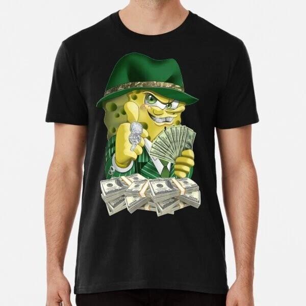 funny spongebob gangster T-shirt S5XL Best T-shirt S