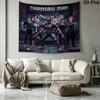 Chainsaw Man Wall Tapestry Aesthetic Wall Hanging Printed Fabric Blanket Decorative Tapestries For Bedroom Living Room Home Decor