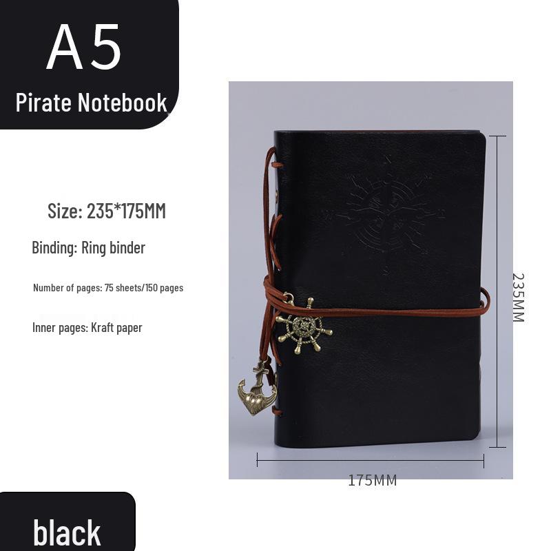 Piratisch Nautisches A5A6A7 Loseblatt-Notizbuch: Business-Stil Tragbarer Terminkalender