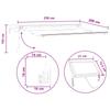 Manual Awning Frame with LEDs Sand 2.5 X 2 M