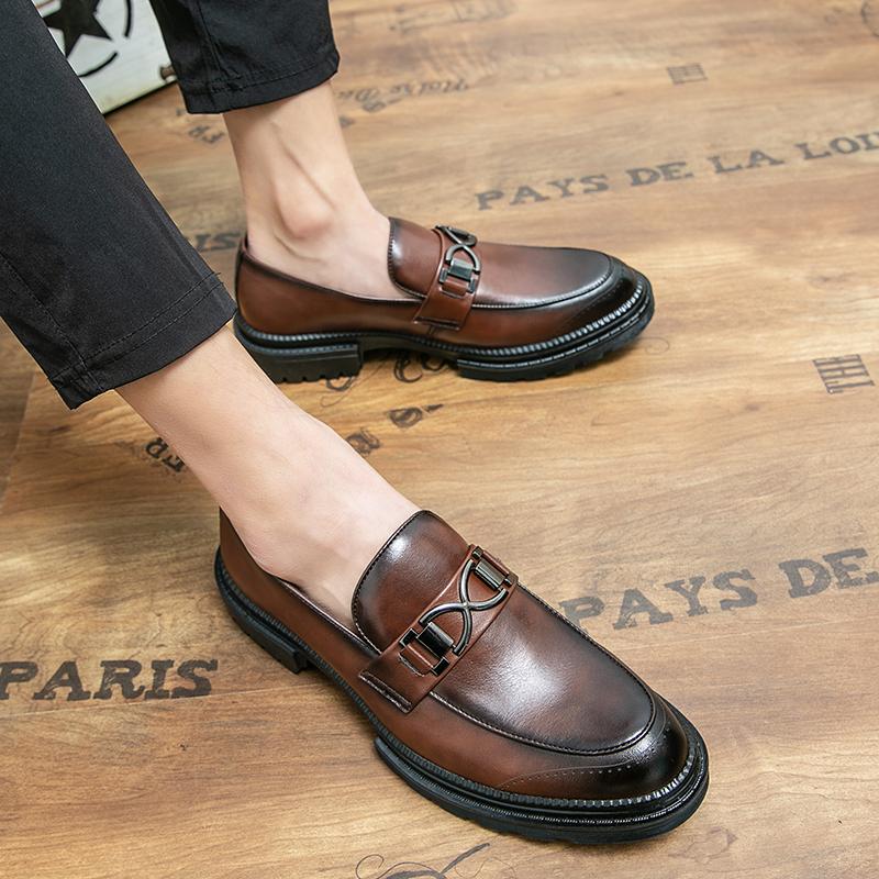 High Quality Business Leather Shoes Men Winter Men’S Dress Shoes British Style Formal Wedding Business Office Shoes Men Loafer