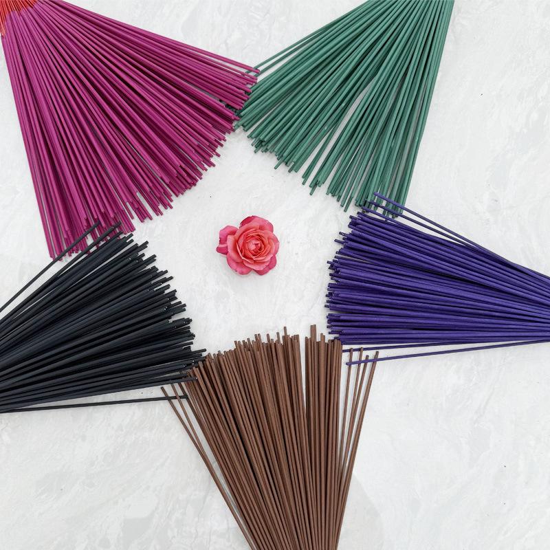 Colored Sandalwood & Bamboo Incense Sticks - Buddha, Temple, Coffee, Sage, Home Scents. 32.5cm/1kg лавандовый