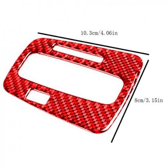 Red Carbon Fiber Gear Shifter Panel Cover Trim Fit For Honda CR-V CRV 2007-2011