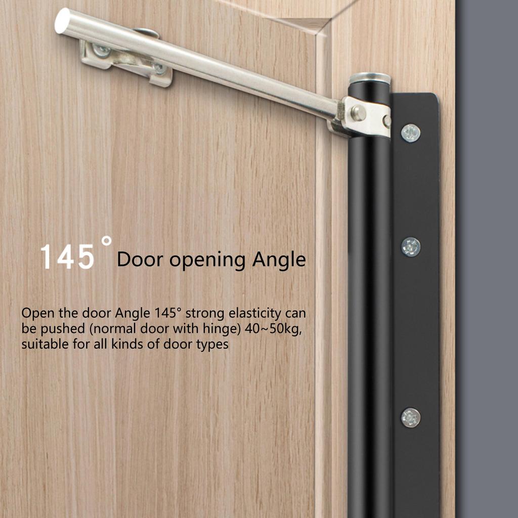 Automatic Door Closing Hinges Sturdy Stainless Steel Safety Spring Door Closer Easy Installation for Hinged Door