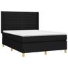 Boxspringbett mit Matratze Schwarz 140 x 200 cm Stoff