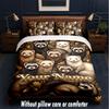 Set Biancheria da Letto 3 Pezzi Tema Natura Foresta, 1 Lenzuolo Sotto con Angoli & 2 Federe Biancheria da Letto Personalizzata per la Casa
